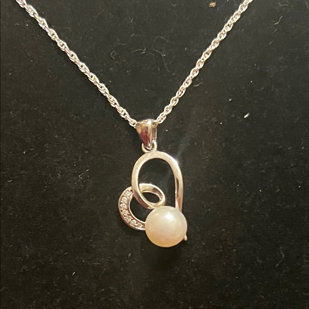925 STERLING HELZBERG DIAMOND PENDANT NECKLACE